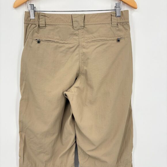 LL Bean Women's Insect Shield Tan Hiking pants, Sz 8, Gorpcore Zip Pockets Camp - Picture 5 of 9